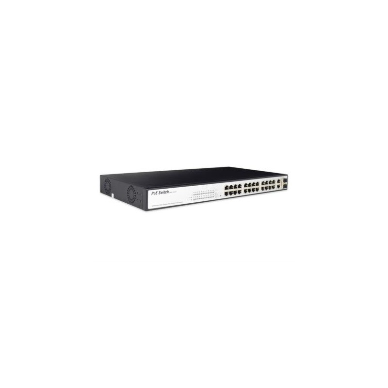 DN-95313, WebSmart Switch POE 24x10/100 + 2xSFP, 390W