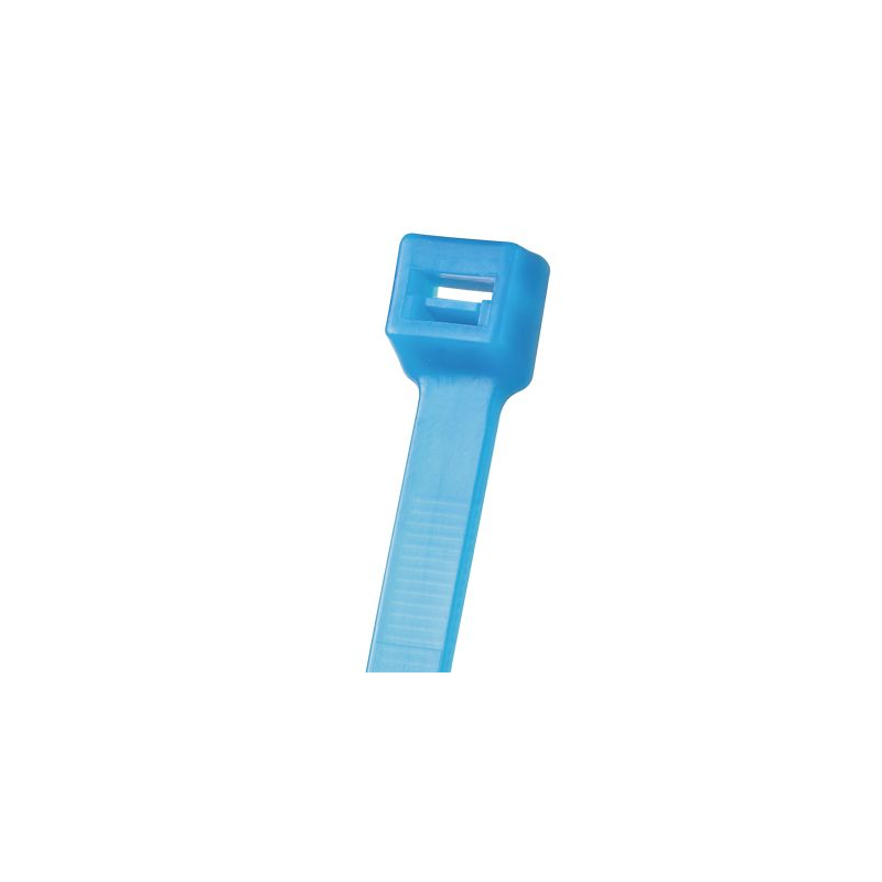 PLT1M-C76, Pan-Ty® locking cable tie, miniature cross section, 4.0 (102mm) length, TEFZEL, aqua, 100 pc