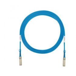 PSF1PXD5MBU, High speed twinaxial cable assembly with SFP+ 10Gbps hot pluggable modular connectors on each end, Blue, 5 meters.