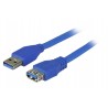 K5237BL.5, USB кабел 3.0 A-A, M-F, 5м, син