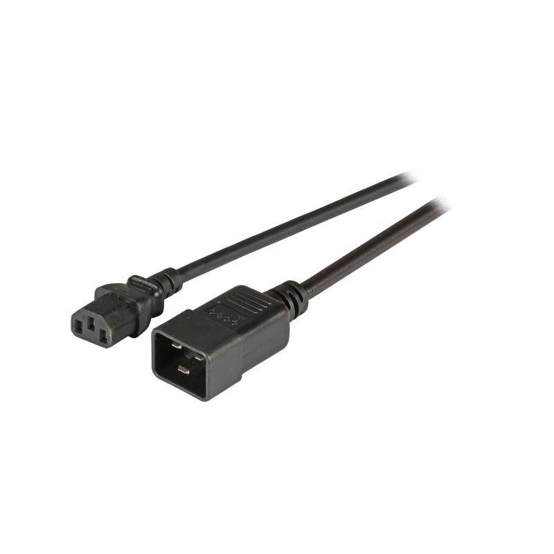 EK531.1.8, Захранващ кабел C13 - C20 1.8m черен, EFB