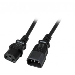 EK503.0,5, Захранващ кабел C13 - C14 0.5m черен EFB