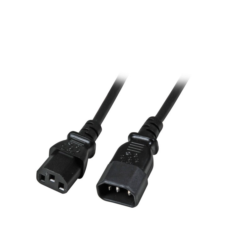 EK503.0,5, Захранващ кабел C13 - C14 0.5m черен EFB