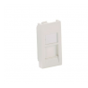 CFA1SAW-X, Mini-Com 22.5mm x45mm Flat Shuttered Adapter, accepts one Mini Com module. Arctic White.