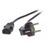 EK504.0.5, Захранващ кабел Schuko - C13 0.5m черен EFB