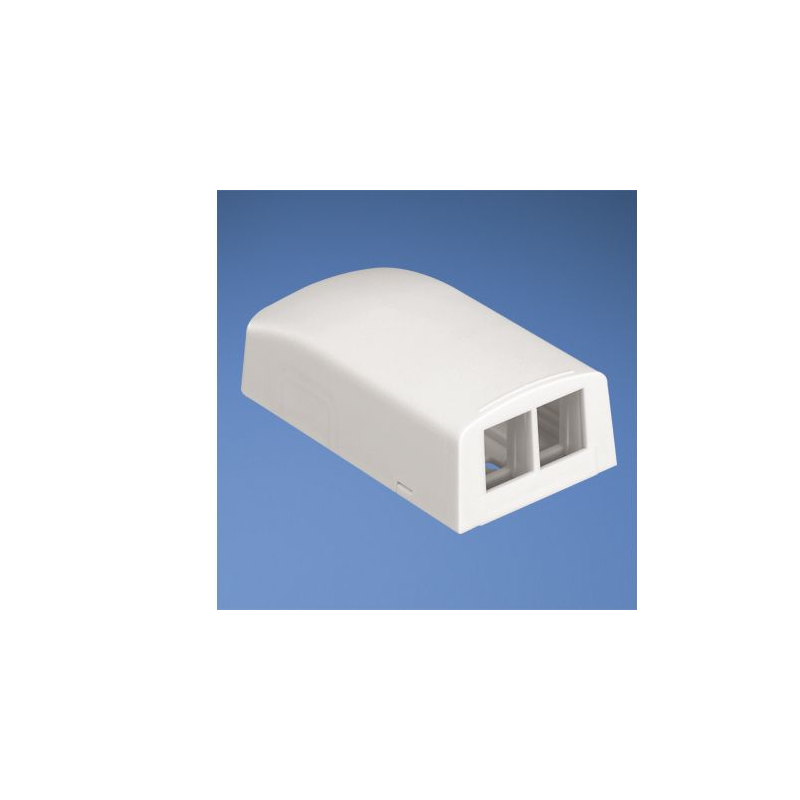 NK2BXIW-A, NetKey® surface mount box accepts two keystone Modules