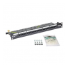 VP50384KBLY, 50-port category 3 ISDN/telephone flat patch panel is black, (1 RU).