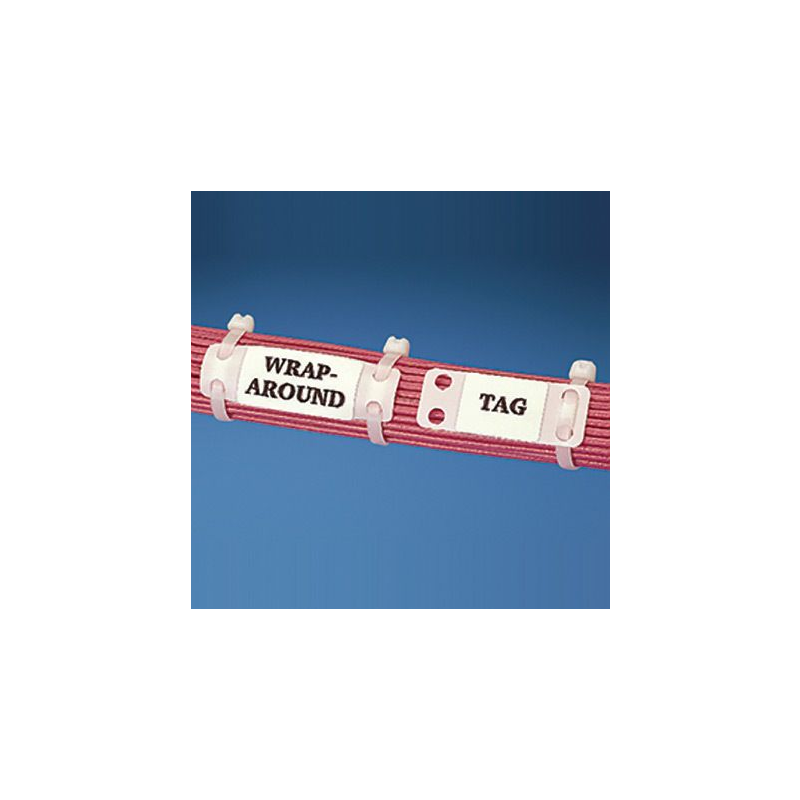 MP250-C, Harness Identification Marker Plate, 2.50" x 0.75"(63.5mm x 19.1mm), white, standard package.
