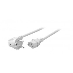 EK588WS.1,8, Захранващ кабел Schuko 90C - C13 1.8m  бял, EFB