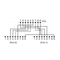 DN-93904-C, T адаптер TEL-TEL (2xRJ45)