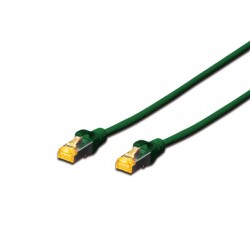 DK-1644-A-010/G, Пач кабел Cat.6A 1m SFTP зелен, Assmann