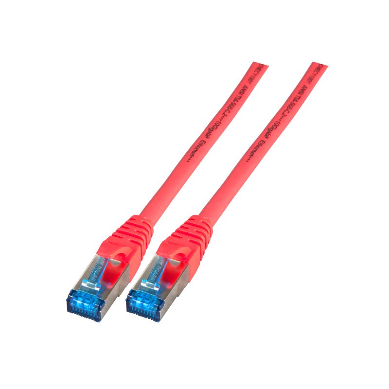 K5534FRT.0,5, Пач кабел Cat.6a 0.5m SFTP Superflex червен, EFB