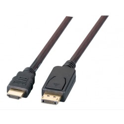 K5561SW.2, DisplayPort/HDMI кабел 2м черен, EFB