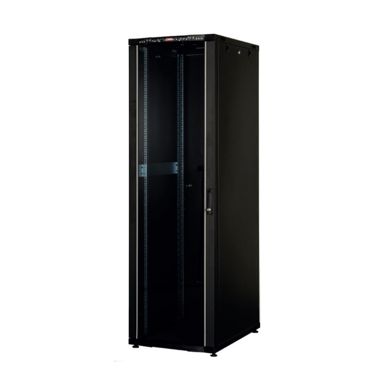 LN-CK26U6010-BL, LANDE_CK, 26U 19“ Server Glass.Doors 600x1000mm, Сървърен комуникационен шкаф (rack)