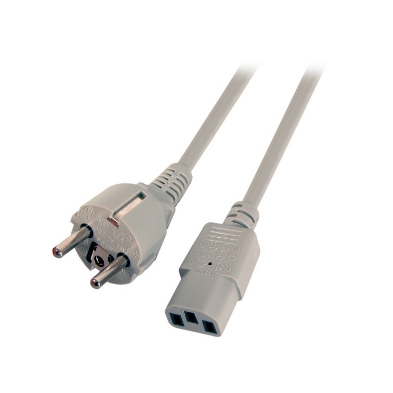 EK508.5, Захранващ кабел Shuko - C13 5m сив EFB
