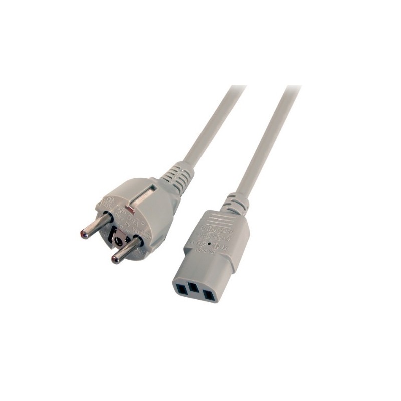 EK508.2, Захранващ кабел Schuko - C13 2m сив EFB
