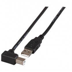 K5260SW.1,8, USB кабел A към B - ъглов, M/M 1.8m черен, EFB