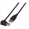 K5260SW.1,8, USB кабел A към B - ъглов, M/M 1.8m черен, EFB
