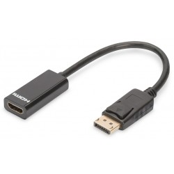 AK-340400-001-S, DisplayPort към HDMI адаптер кабел  0,15м
