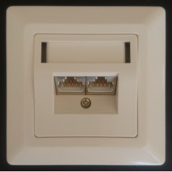 2-1711252-1, AMP, Dual Shielded Outlet Cat.5e