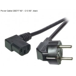 EK535.2, Захранващ кабел Shuko - C13 90C 2м черен EFB