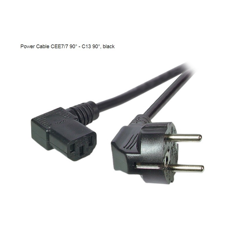 EK535.2, Захранващ кабел Shuko - C13 90C 2м черен EFB