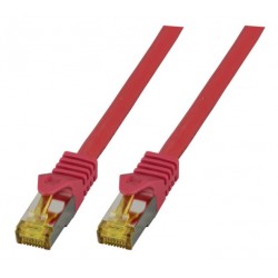 MK7001.0,25R, Пач кабел Cat.6A 0.25m SFTP червен LSZH, EFB