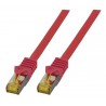 MK7001.0,25R, Пач кабел Cat.6A 0.25m SFTP червен LSZH, EFB