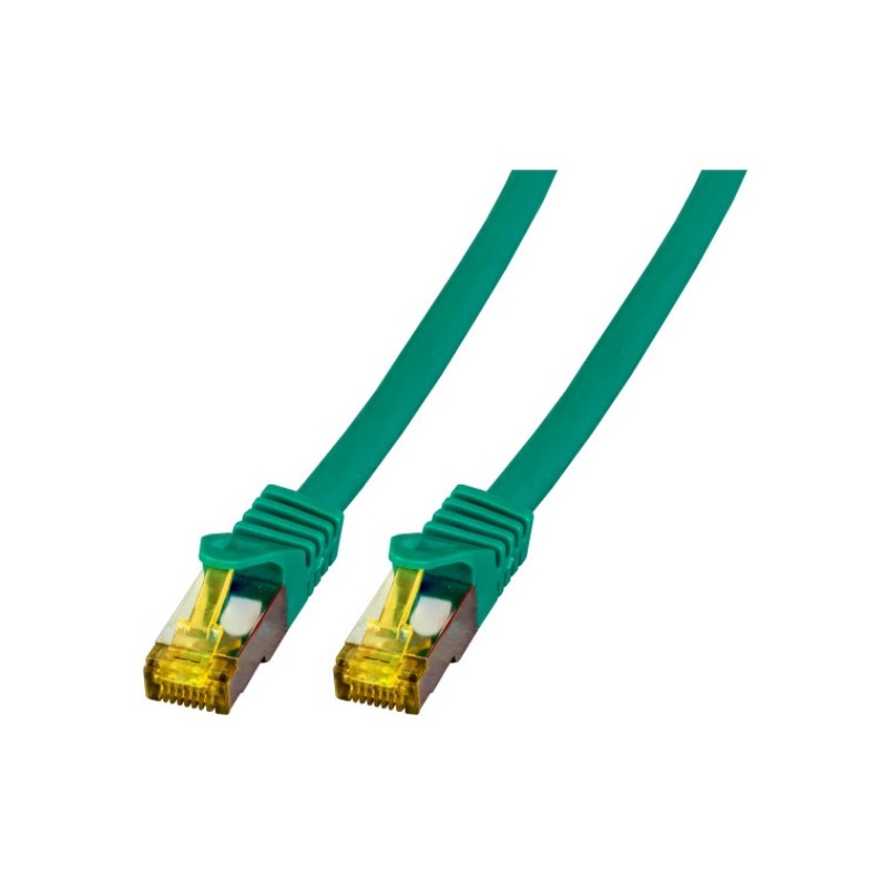 MK7001.0,25GR, Пач кабел Cat.6A 0.25m SFTP зелен LSZH, EFB