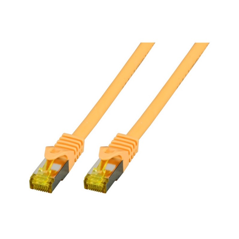 MK7001.0,25Y, Пач кабел Cat.6A 0.25m SFTP жълт LSZH, EFB
