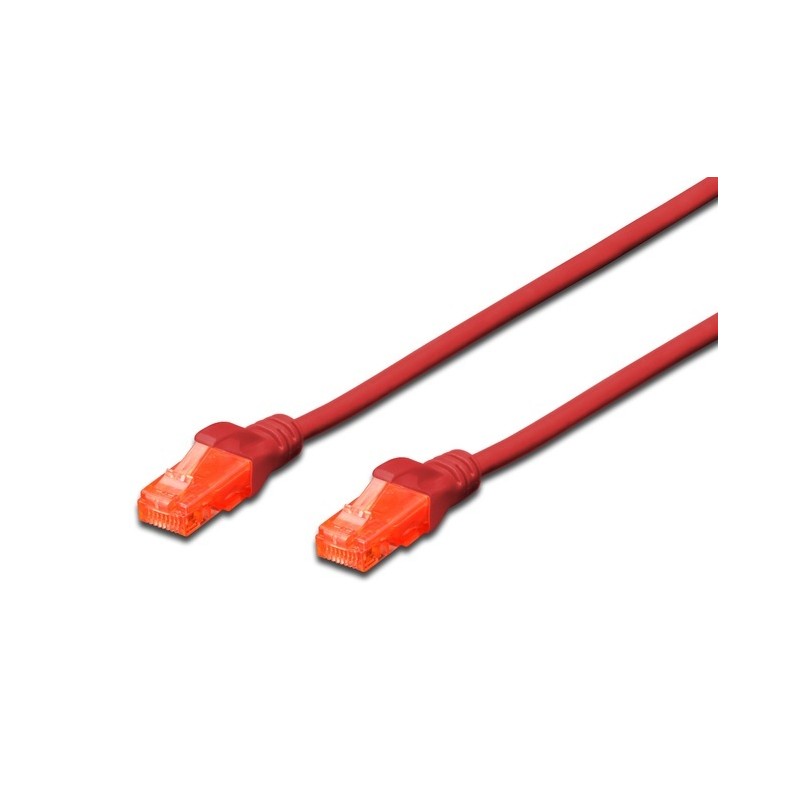 DK-1617-020/R, Patch cable Cat.6 2m UTP червен LSZH, Assmann