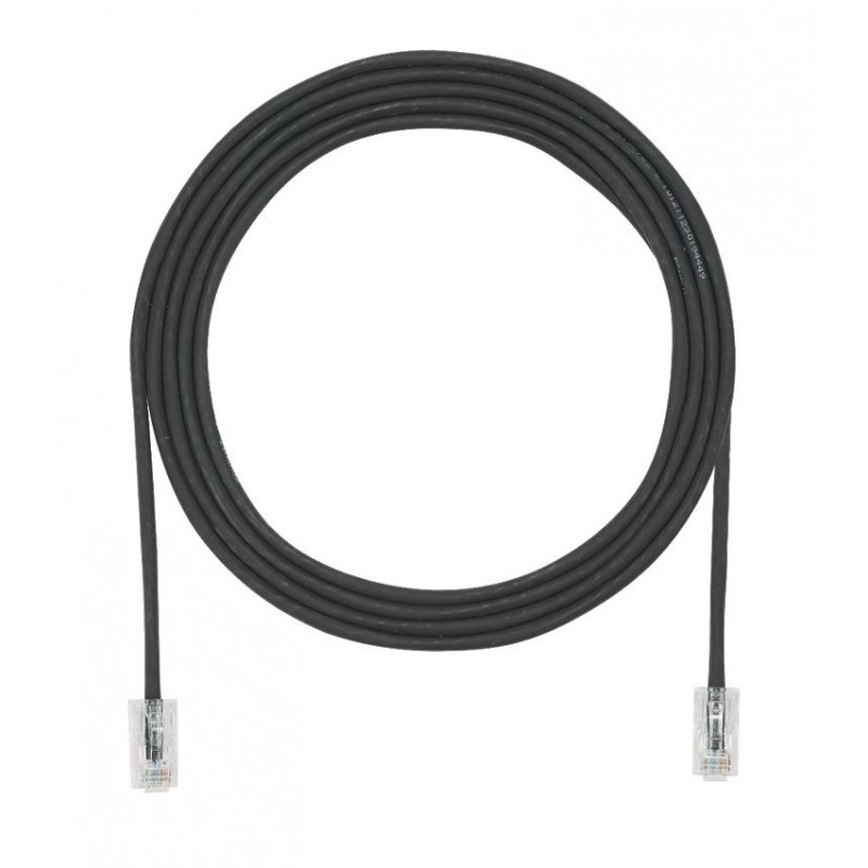 UTP28X1MBL, Пач кабел UTP cat.6A 28AWG 1m черен, Panduit