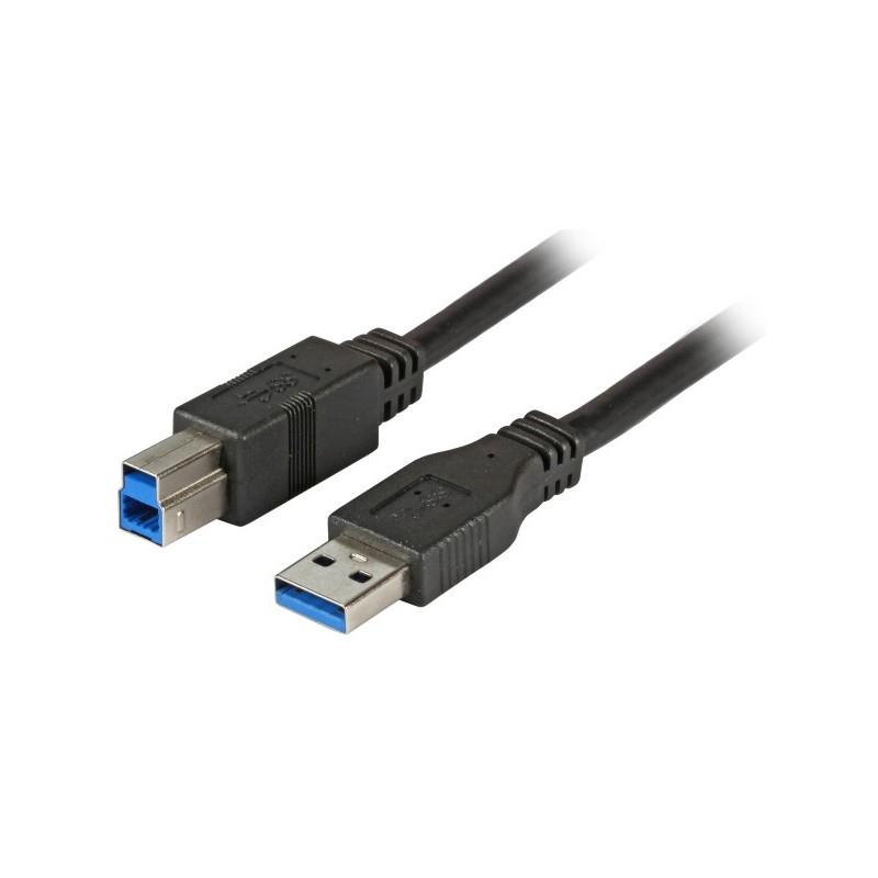 K5247SW.5, USB 3.0 кабел A-B, M/M 5m, черен, EFB