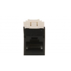 CJ688TGBL, The Category 6, RJ45, 8-position, 8-wire, UTP Mini-Com® universal jack module has TG-style termination and is black.