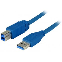 K5247SW.5, USB 3.0 кабел A-B, M/M 5m, черен, EFB