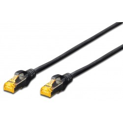 DK-1644-A-100/BL, Пач кабел Cat.6A 10m SFTP черен Assmann
