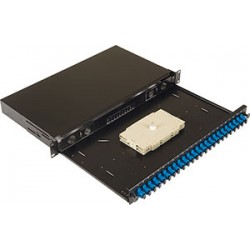 LN-102001-BL.15-000000, 19“1U Оптичен панел 12 SC simplex с касети Slide