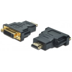 AK-330505-000-S, HDMI към DVI (24+5) адаптер M/F fullHD