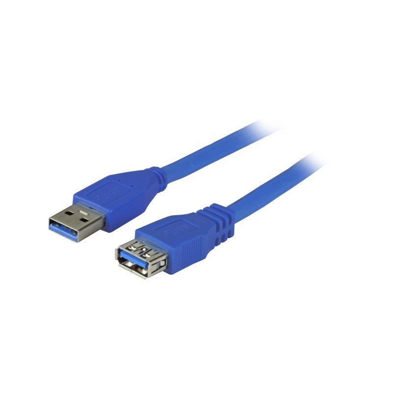K5237BL.3, USB 3.0 кабел А-А M-F 3м син EFB - EOL