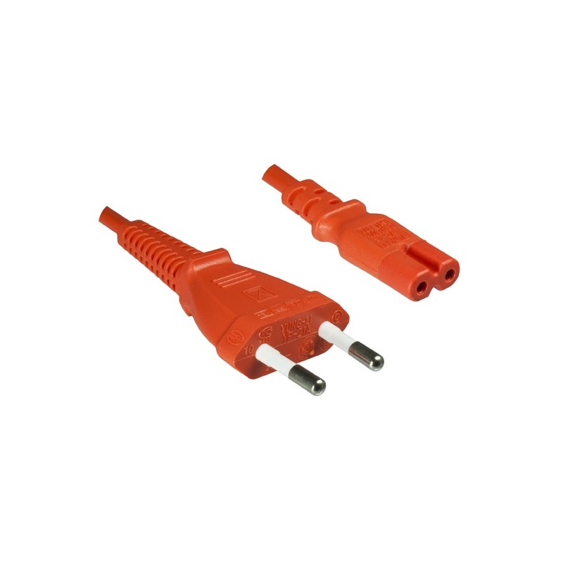 EK589OR.1.8, Захранващ кабел Euro - IEC C7 1.8m оранжев