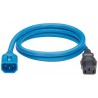 Захранващ кабел C13 - C14 locking 0.6m син, P