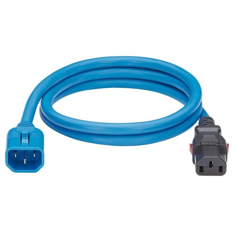 LPCA09, Захранващ кабел C13 - C14 locking 1.8m син, P