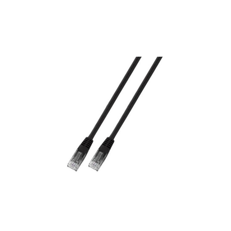 K8100SW.0,25, Patch cable Cat.6 0.25m UTP черен, EFB