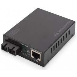 DN-82160, Конвертор SM SC Gbit PoE+ 30w до 20км