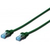 DK-1521-0025/G, Пач кабел Cat.5e 0.25m FTP зелен, Assmann
