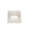CFP2IW, Mini Com Classic series single gang vertical faceplate accepts two Mini-Com® Module, Off White