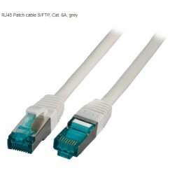 MK6001.0.5G, Пач кабел Cat.6A 0.5m SFTP Сив, EFB
