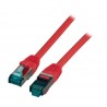 Пач кабел Cat.6A 1m SFTP Червен, EFB