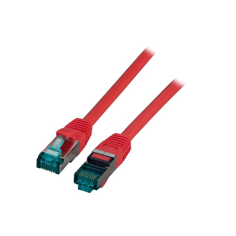MK6001.0.5R, Пач кабел Cat.6A 0.5m SFTP Червен, EFB