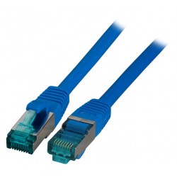 MK6001.0.5BL, Пач кабел Cat.6A 0.5m SFTP Син, EFB
